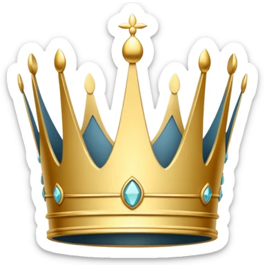 White crown skinny sticker