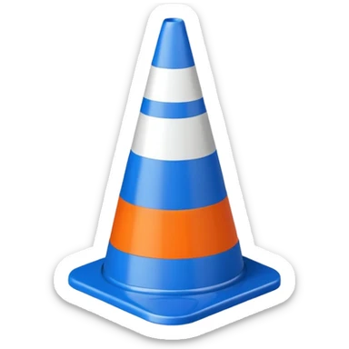 Warning Cone blue sticker
