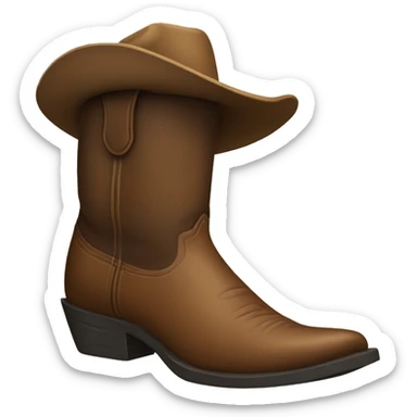 boots with a cowboy hat  sticker