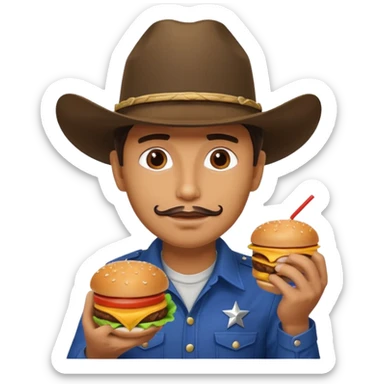 Texas Rangers with Burgers  sticker