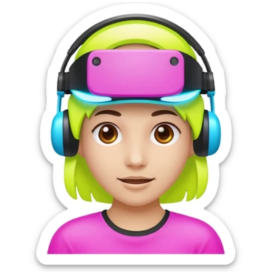 Neon Visor Gamers sticker