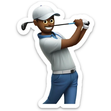 Dusk golfing  sticker