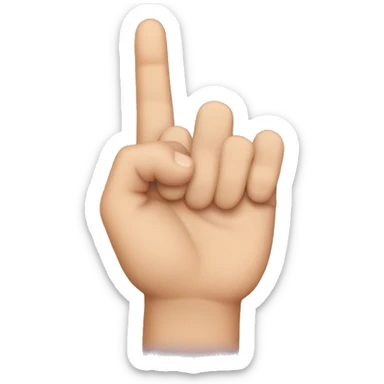 Hand doing W sign with middle and ring finger sticker