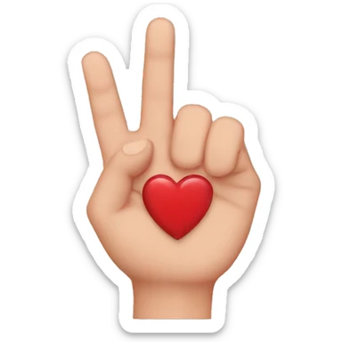 Heart finger sticker