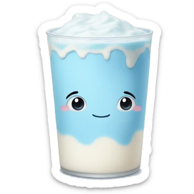pastel blue milk sticker