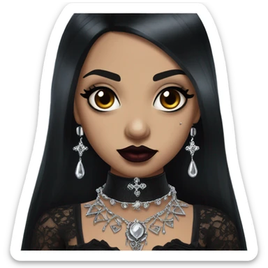 Gothic girl sticker