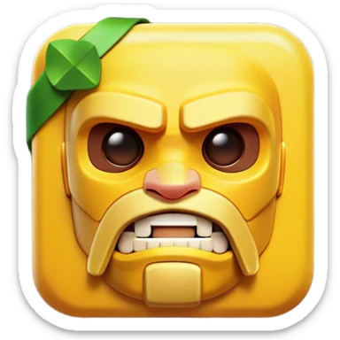 Clash of Clans aesthetic: Cinematic Playful Xbox Memory Card Portrait Emoji, rendered in a 3D vector-style similar to standard emojis with minimal shading and bold, simplified shapes. A compact, distinct form with signature details, softly glowing with a modern gaming energy charm. Simplified yet unmistakably iconic, highly detailed and consistent, glowing with a soft radiance and high shine. Stylized with a touch of next-gen innovation and a soft glowing outline, capturing the essence of a beloved gaming relic with a friendly, playful manner! sticker
