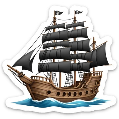 pirate ship for penguins sticker