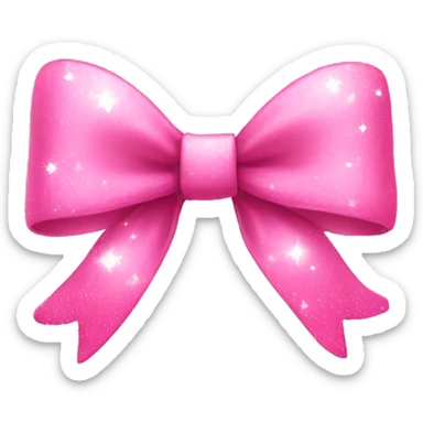 Pink bow with sparkles  sticker