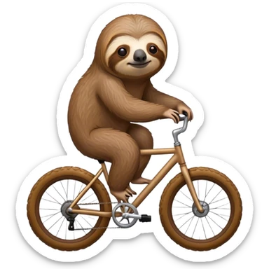 sloth on agravel bike sticker