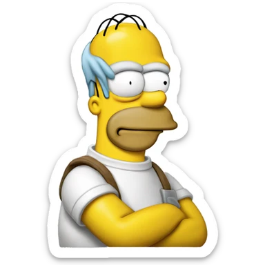 Homer Simpson, avec une facture dans la main sticker