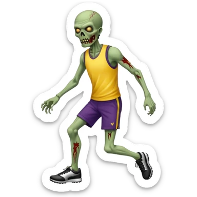 sportmen zombie full body and sport item sticker