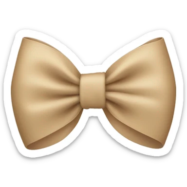 Beige bow sticker