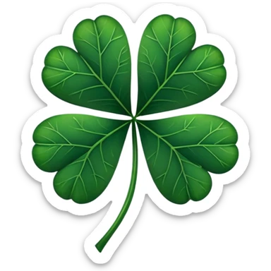Five leaf clover in black clover in red and black colour  sticker