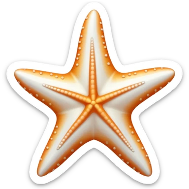 luxury white starfish sticker