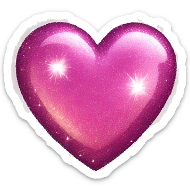 Sparkly heart  sticker