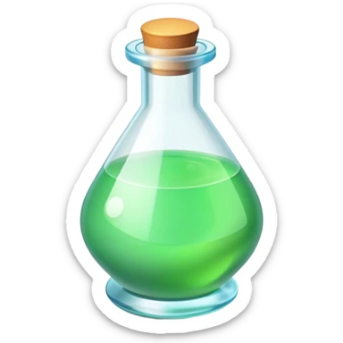 Clash of Clans aesthetic: Cinematic Playful 3D Isometric Health Potion Emoji, rendered in a 3D vector-style similar to standard emojis with minimal shading and bold, simplified shapes. A compact, distinct form with signature details, softly glowing with a fantasy RPG magic charm. Simplified yet unmistakably iconic, highly detailed and consistent, glowing with a soft radiance and high shine. Stylized with a touch of heroic grandeur and a soft glowing outline, capturing the essence of a beloved gaming relic with a friendly, playful manner! sticker