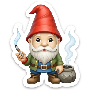 garden gnome smoking meth sticker