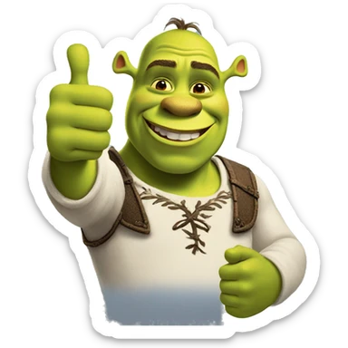 Shrek thumbs up sticker