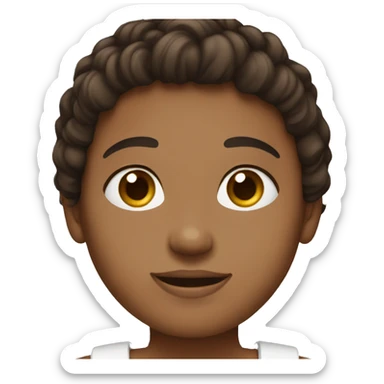 4c dark brown hair sticker