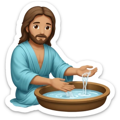 jESUS WASHING FEET sticker