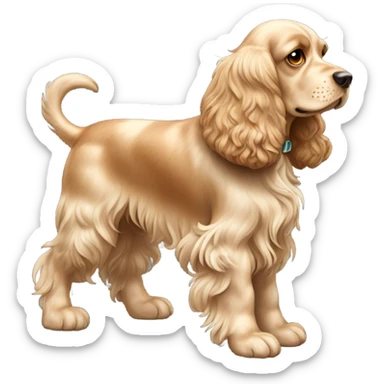 Cocker spaniel dog sticker