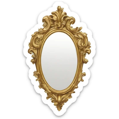 vintage rococo mirror sticker