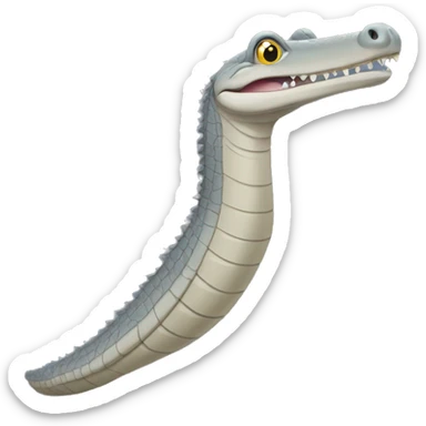 Grey Indian Gharial with very very long and straight mouth sticker