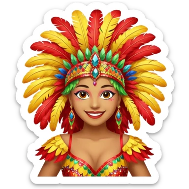 bailarina de samba de brasil sticker