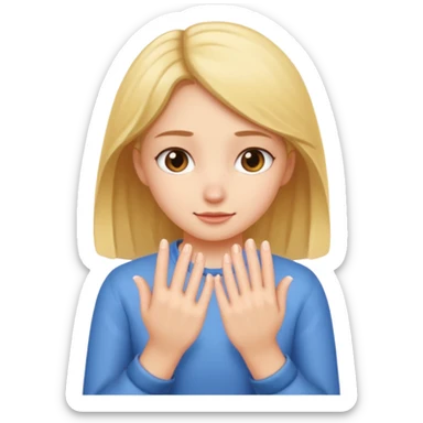 Sneaky girl rubbing hands together  sticker