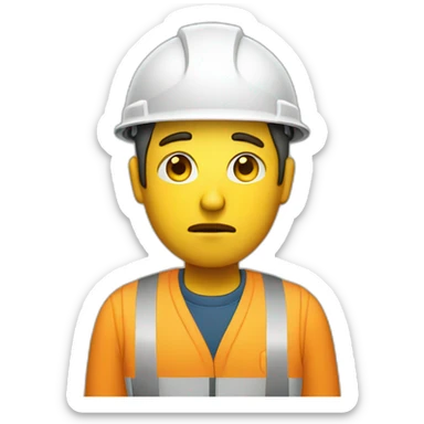 Sad Exhausted frmale architect sticker