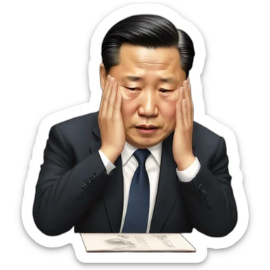 president xi jin ping crying sticker