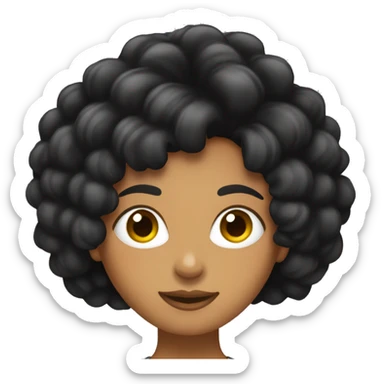 Mujer negra pelo corto y con flequillo  sticker