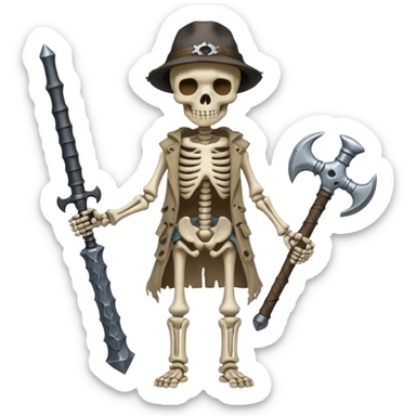 Skeleton with rpg sticker