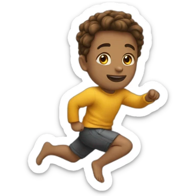 Mini qui fait un salto arrière sticker