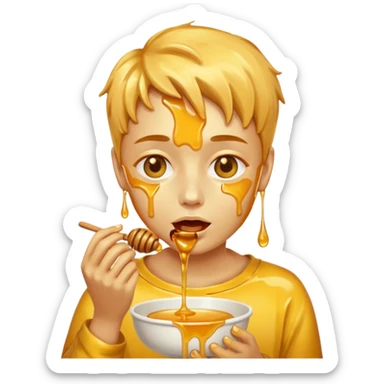 honey eating sticker