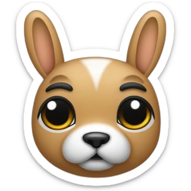 Conejito con muchas manchas negras sticker