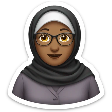 Grandma wearing hijab sticker