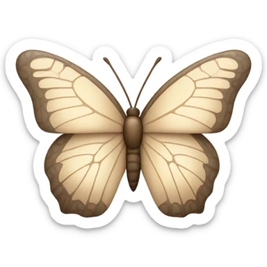 beige butterfly sticker