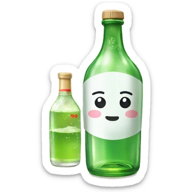 cute anime soju bottle sticker