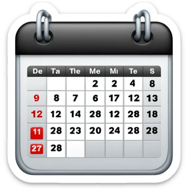 27 MAR, big calendar date sticker