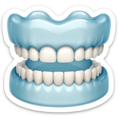 Teeth with aligner clips sticker