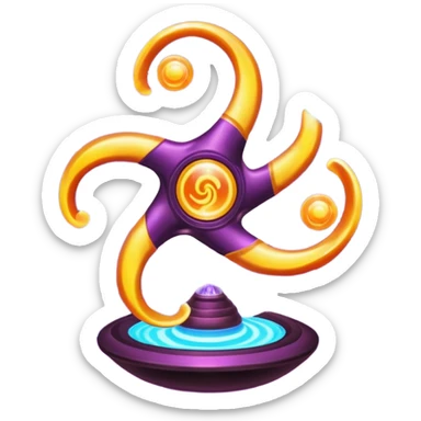 psychic triskelion glowing optical illusionary paranormal fidget spinner planet orb galaxy lava lamp plasma ball plasma lamp light  sticker