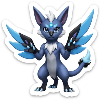 Luxray-Absol-Noibat-Dewott-fusion sticker