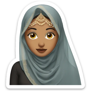Desi girl with veil sticker
