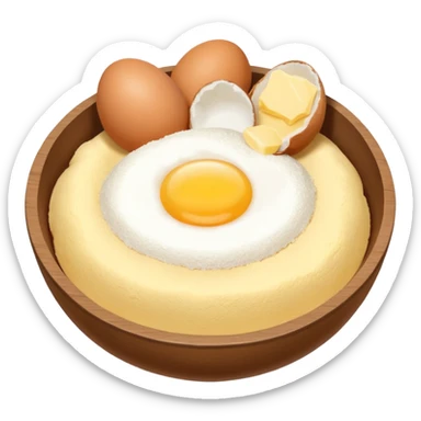 baking ingredients ready for preparation sticker