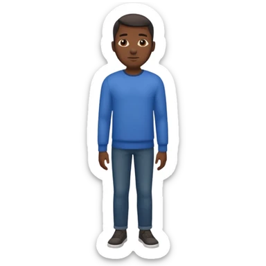 a black man full height sticker