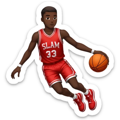 basketball player in slam dunk sticker