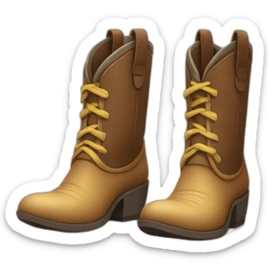 Asian boy wearing huge pointy Mexican boots sticker