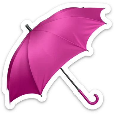 Dark pink umbrella with bow on the holder sticker